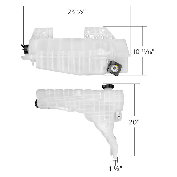 26000-UP PRESSURIZED COOLANT RESERVOIR & COOLANT LEVEL SENSOR FOR 2013-2021 KENWORTH T680