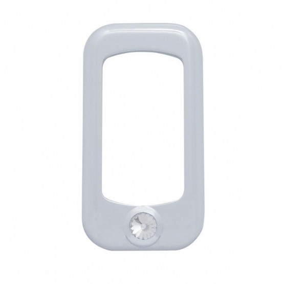 41143-UP ROCKER SWITCH BEZEL FOR PETERBILT/ KENWORTH WITH CLEAR CRYSTAL (3-PACK)