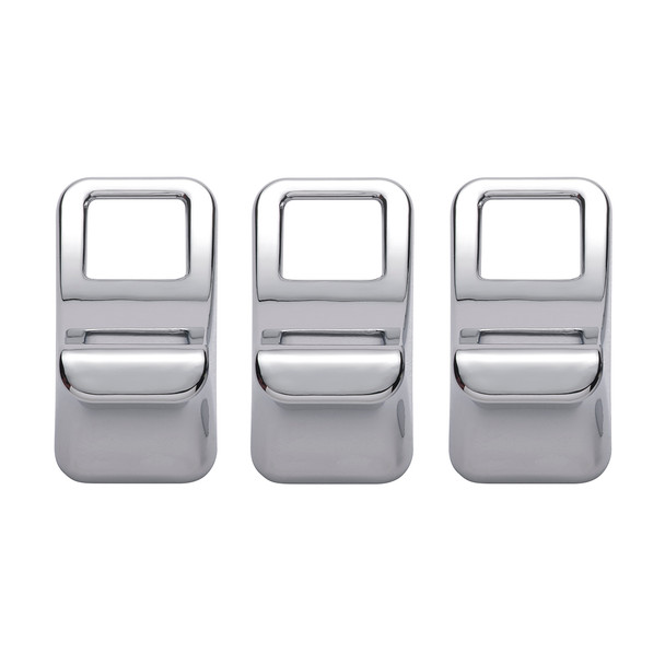 41452-UP CHROME SWITCH COVER FOR KENWORTH T680/T880/W990 (3-PACK)