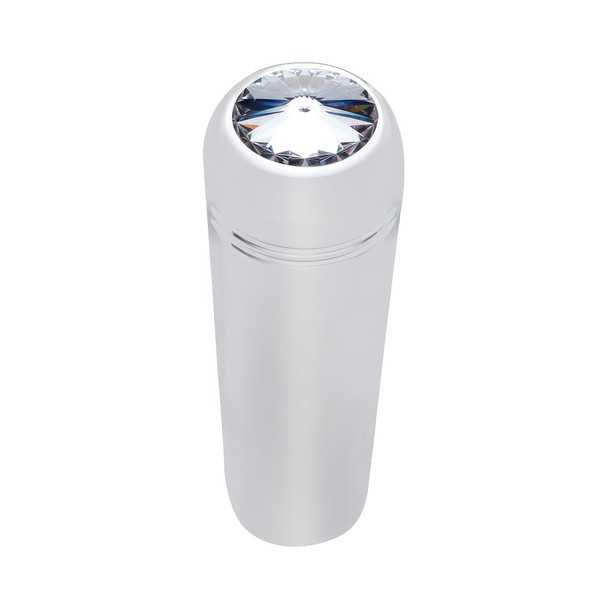 40020-UP 1-7/8" SHORT ALUMINUM TOGGLE SWITCH EXTENSION WITH CRYSTAL FOR KENWORTH - CLEAR CRYSTAL