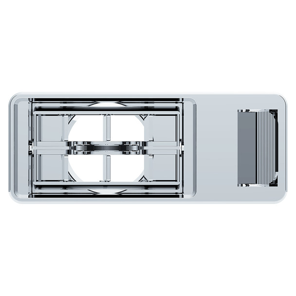 41137-UP CHROME PLASTIC A/C VENT FOR 2001 & EARLIER KENWORTH - DRIVER