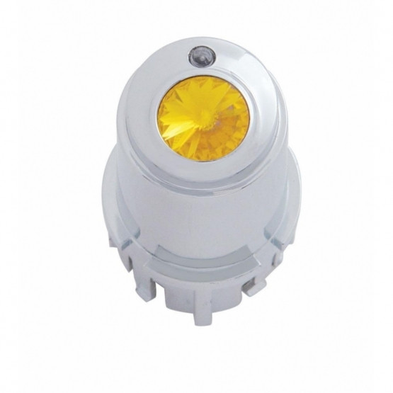 41191-UP CENTER A/C CONTROL KNOB FOR 2006+ KENWORTH - AMBER CRYSTAL