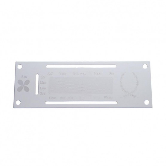 48201-UP KENWORTH STAINLESS A/C CONTROL PLATE