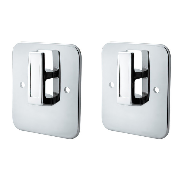 40861-UP CHROME PLASTIC SLEEPER CAB COAT HANGER PLATES FOR KENWORTH T800 (1986-2019), T660 (2008-2016), AND T600