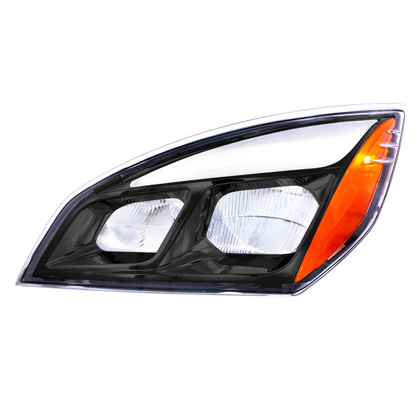 35739-UP BLACK LED HEADLIGHT FOR 2018-2024 FREIGHTLINER CASCADIA - DRIVER