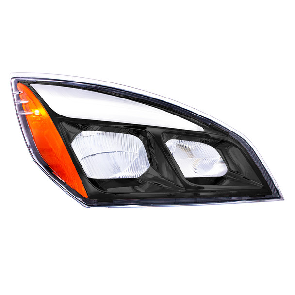 35740-UP BLACK LED HEADLIGHT FOR 2018-2024 FREIGHTLINER CASCADIA - PASSENGER