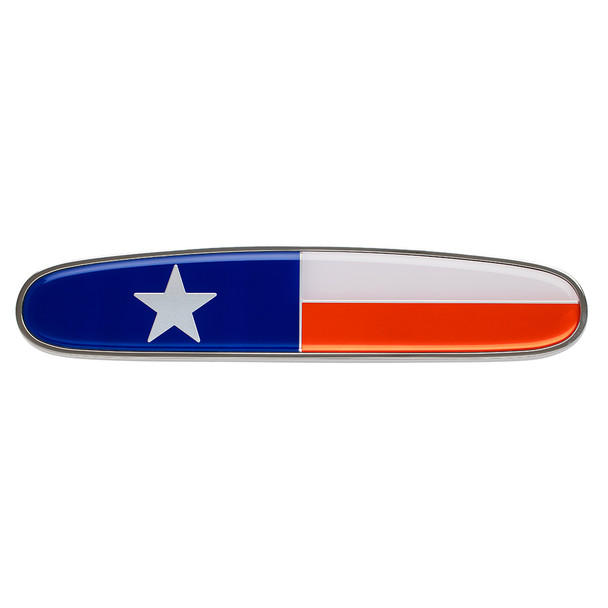 11002-UP CHROME DIE CAST TEXAS FLAG EMBLEM FOR FREIGHTLINER HOOD
