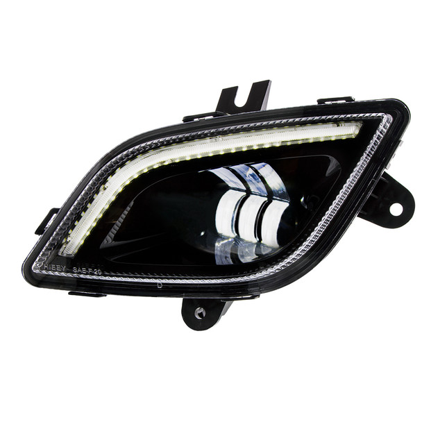 32830-UP 34 LED BLACK FOG LIGHT WITH LED LIGHT BAR FOR 2018-2024 FREIGHTLINER CASCADIA - DRIVER