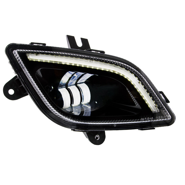 32831-UP 34 LED BLACK FOG LIGHT WITH LED LIGHT BAR FOR 2018-2024 FREIGHTLINER CASCADIA - PASSENGER