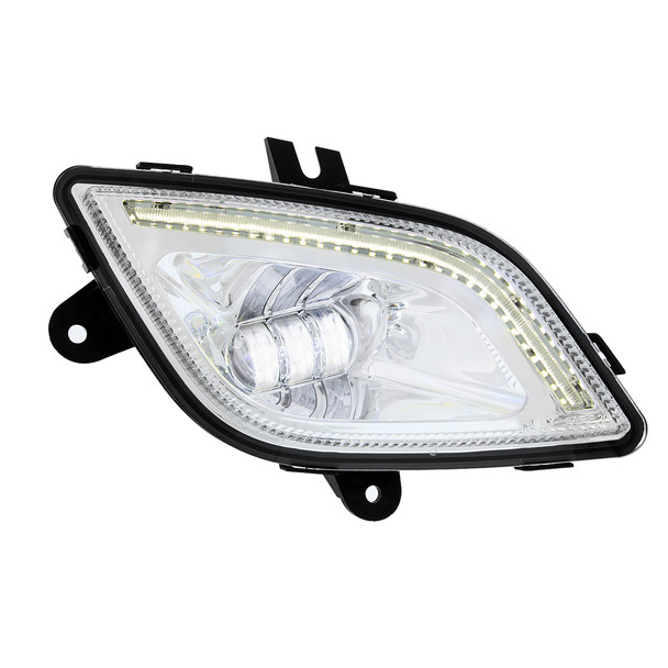 32833-UP 34 LED CHROME FOG LIGHT WITH LED LIGHT BAR FOR 2018-2024 FREIGHTLINER CASCADIA - PASSENGER