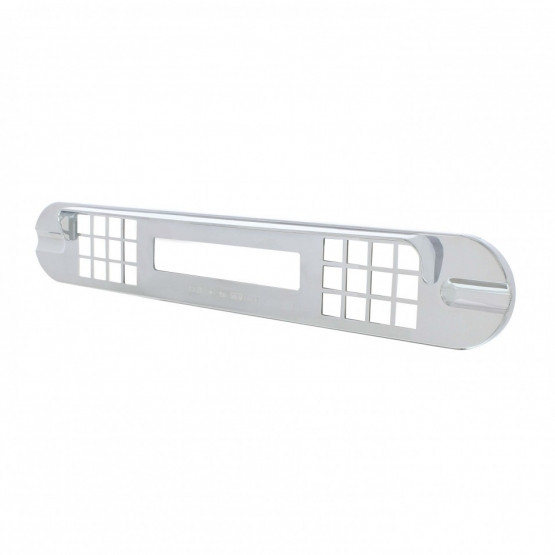 42372-UP CHROME PLASTIC CENTER DASH WARNING LIGHT PANEL COVER FOR FREIGHTLINER CASCADIA