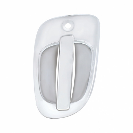 42093-UP CHROME PLASTIC EXTERIOR DOOR HANDLE COVER FOR FREIGHTLINER CASCADIA (2008-2017) AND M2 (2004+) - DRIVER