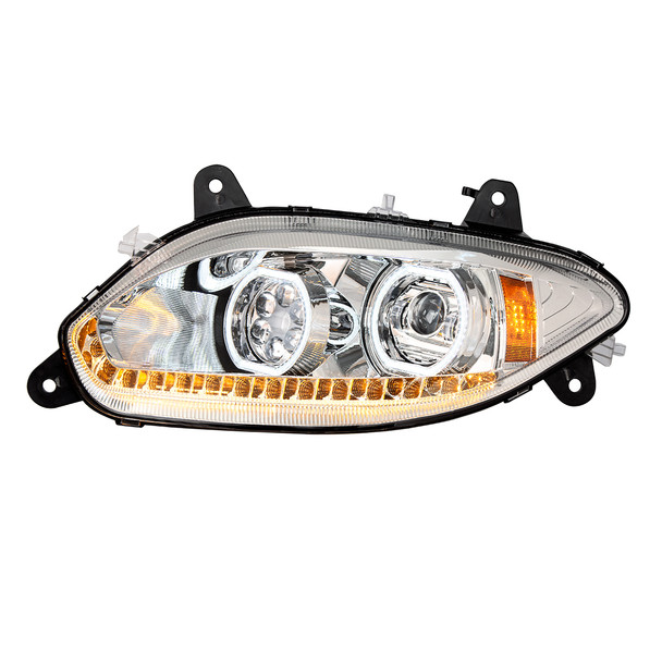 35733-UP CHROME 17 LED HEADLIGHT FOR 2018-2024 INTERNATIONAL LT - DRIVER