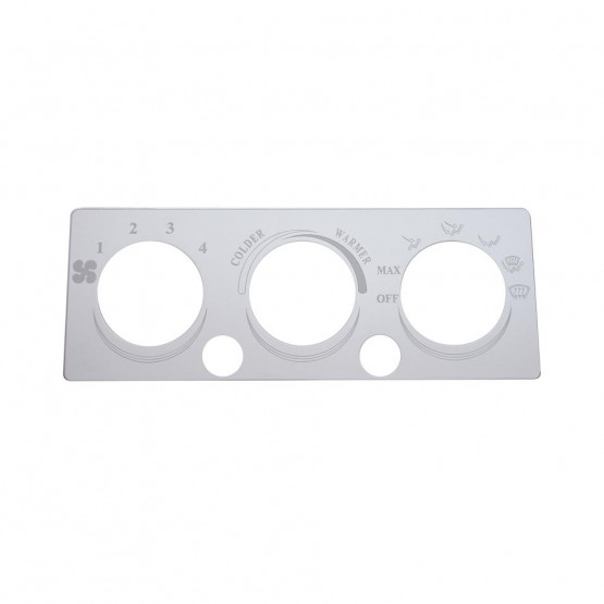 48155-UP INTERNATIONAL A/C HEATER PLATE - 2 BUTTON OPENINGS