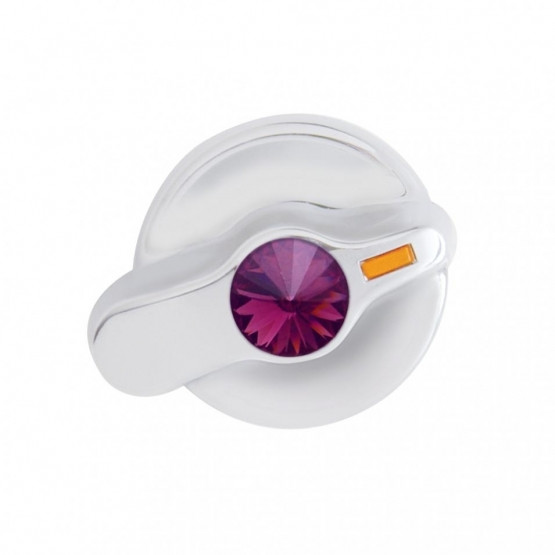 41312-UP SIGNATURE SERIES A/C CONTROL KNOB WITH COLOR CRYSTAL FOR INTERNATIONAL TRUCKS - PURPLE CRYSTAL