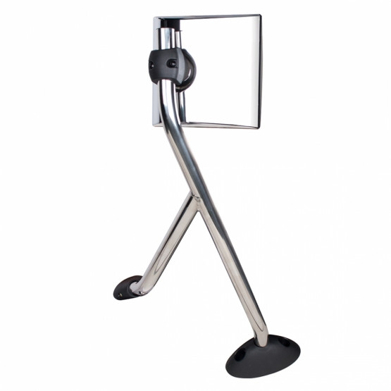 42224-UP CHROME HOOD MIRROR ASSEMBLY FOR 2006-2017 INTERNATIONAL PROSTAR - DRIVER