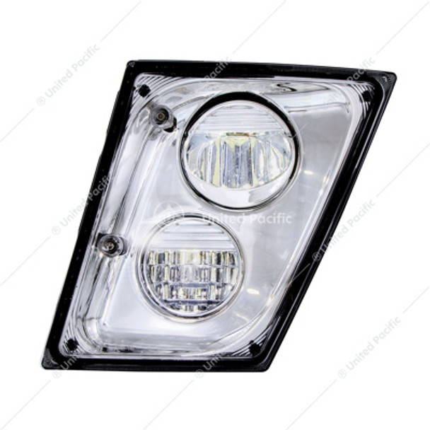 35905-UP 2 HIGH POWER LED CHROME DRIVING LIGHT & FOG LIGHT FOR 2003-2017 VOLVO VNL - DRIVER/LEFT