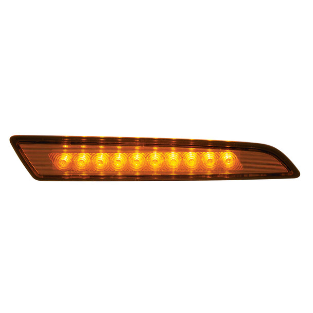 32827-UP 10 LED HOOD FENDER SIDE MARKER LIGHT FOR 2018-2024 VOLVO VN/VNL - DRIVER