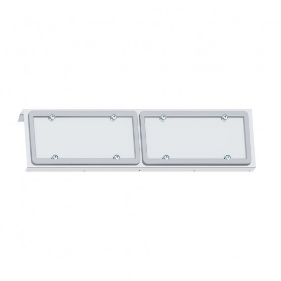 29066-UP STAINLESS 2 LICENSE PLATE HOLDER FOR 2003+ VOLVO VN