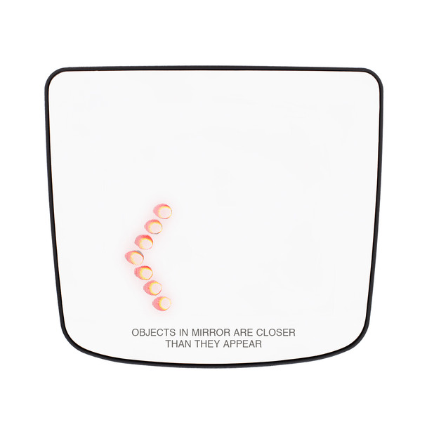 42835-UP HEATED AUXILIARY CONVEX MIRROR WITH LED TURN SIGNAL FOR 2012-2017 VOLVO VNL - DRIVER