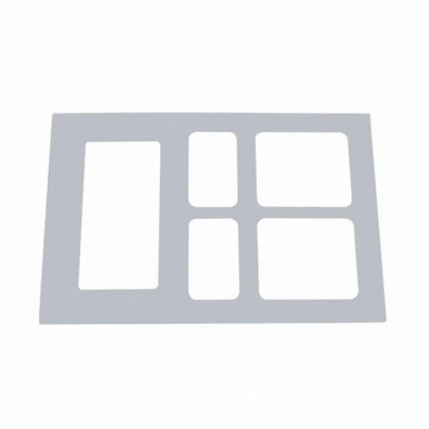 41622-UP VOLVO STAINLESS SWITCH PANEL TRIM WITH GAUGE