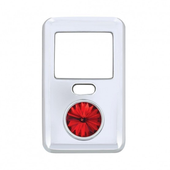 41649-UP ROCKER SWITCH COVER WITH CRYSTAL FOR 1998-2018 VOLVO VNL - RED