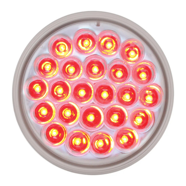 76465GG  4″ ROUND SYNCHRONOUS/ALTERNATING PEARL LED STROBE LIGHT