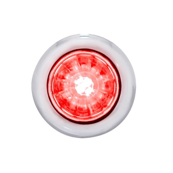 34850-UP 4 LED Dual Function 3/4" Mini Watermelon Light (Clearance/Marker) - Red LED/Clear Lens