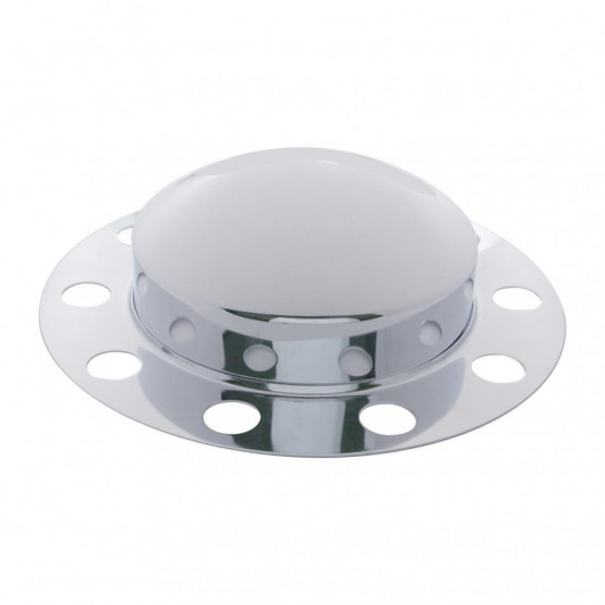 Chrome Dome Front Axle Cover 2PC Kit For 33mm Nut Cover - Steel/Aluminum Wheel (10 Hole) (2-Pack)