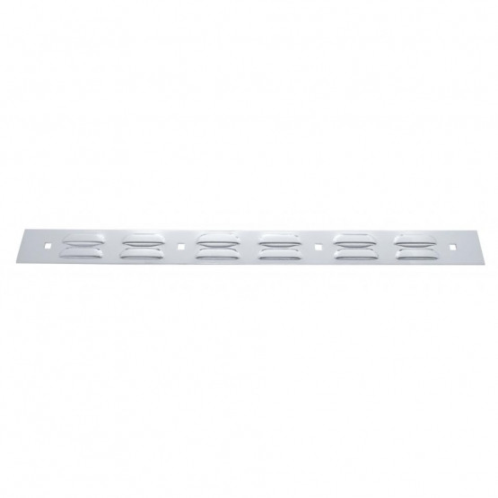 2" X 24" Chrome Louvered Top Mud Flap Plate - Bolt Thru