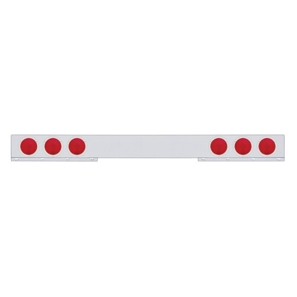 Stainless Steel Light Bar With Six 4" Lights & Stainless Steel Bezel