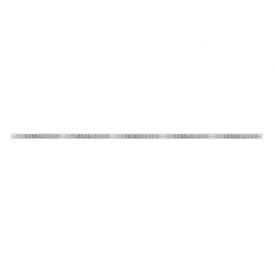 94" Stainless Light Bracket With 5X 11 LED 17" Light Bars - Amber LED/Clear Lens