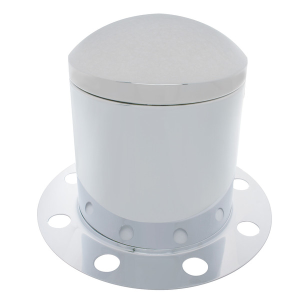Chrome Dome Rear Axle Cover 3PC Kit For 33mm Nut Cover - Steel/Aluminum Wheel (8 Holes)