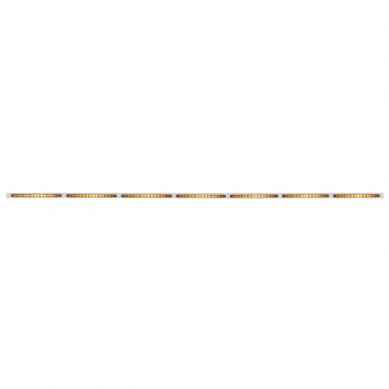 94" Stainless Light Bracket With 7X 14 LED 12" Light Bars - Amber LED/Amber Lens