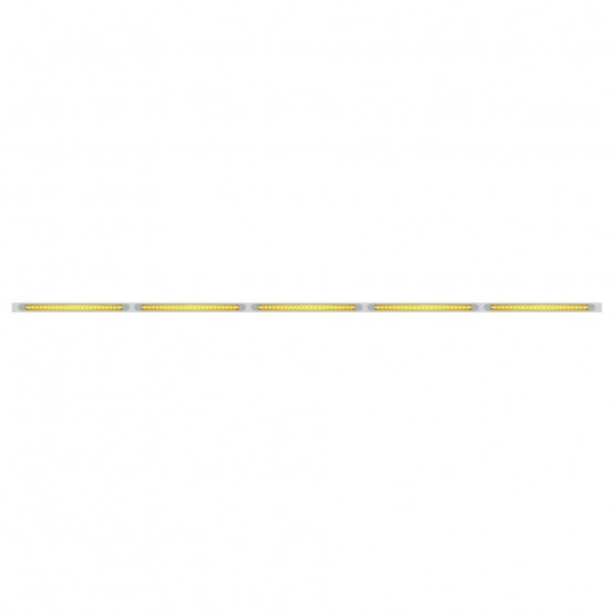 94" Stainless Light Bracket With 5X 23 SMD LED 17-1/4" Light Bars & Bezels - Amber LED/Amber Lens