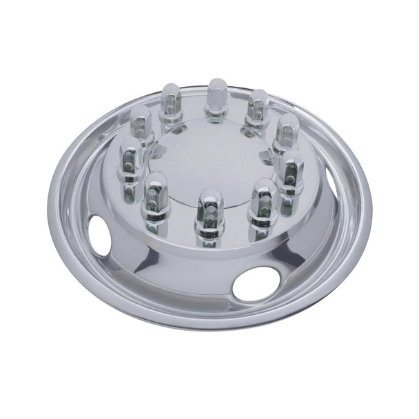 22.5" OD Stainless Front Wheel Simulator Set - 5 Vent Holes, Hub Piloted