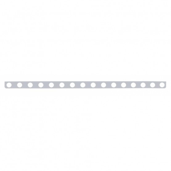 79-1/2" Stainless Light Bracket With Sixteen 2" Light Cutouts