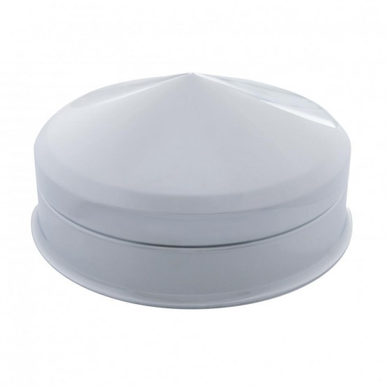 Pointed 2-Piece Style Front Axle/Hub Hat Only - Chrome (2-Pack)