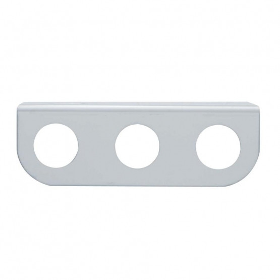Stainless Mini Light Bracket With Three 13/16" Round Cutouts (Bulk)