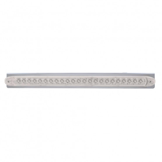 17-5/16" SS Reflector Light Bracket With 23 LED 17-1/4" Reflector Light Bar -Red LED/Clear Lens