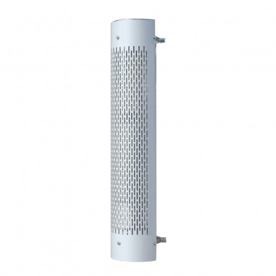 48" Tall 180 Degree Stainless Exhaust Muffler Shield For 8" Diameter Exhaust - Vertical Slot