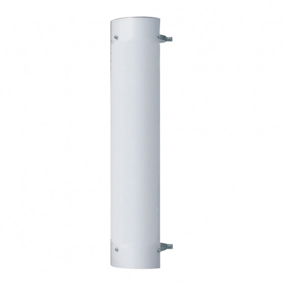 48" Tall 180 Degree Stainless Exhaust Muffler Shield For 6" Diameter Exhaust - Plain