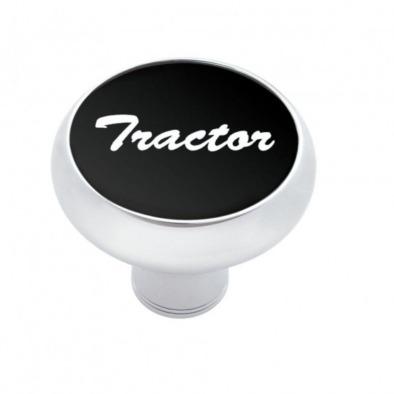 "Tractor" Deluxe Air Valve Knob - Black Aluminum Sticker