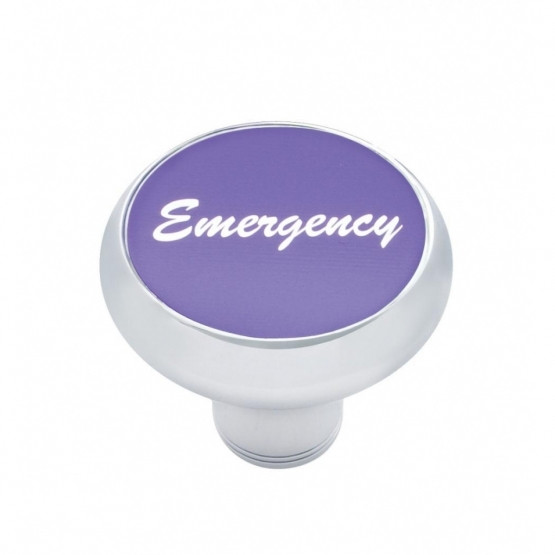 "Emergency" Deluxe Air Valve Knob - Purple Aluminum Sticker