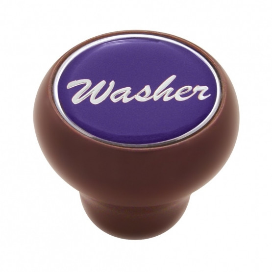 "Washer" Wood Deluxe Dash Knob - Purple Glossy Sticker