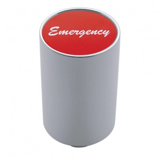 "Emergency" 3" Air Valve Knob - Red Aluminum Sticker