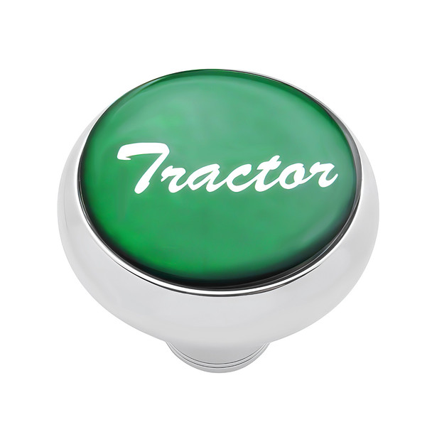 "Tractor" Deluxe Air Valve Knob - Green Glossy Sticker