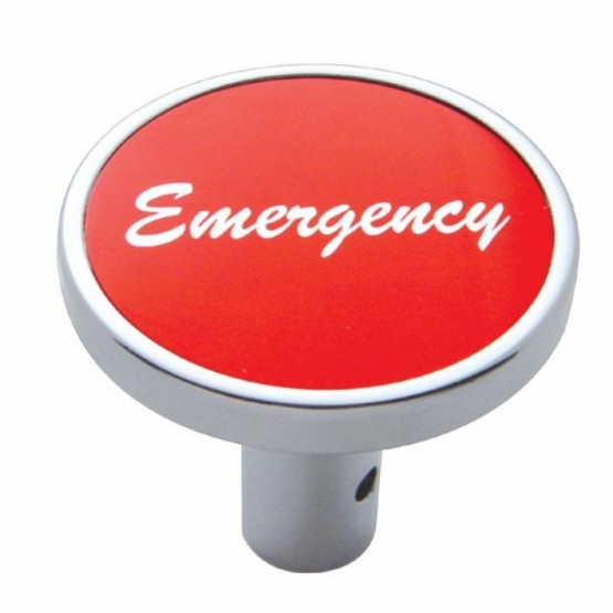 "Emergency" Long Air Valve Knob - Red Aluminum Sticker