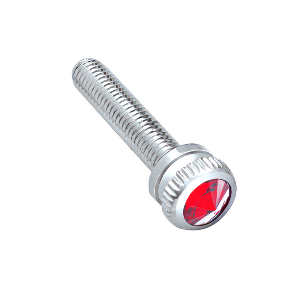 M5-0.8 Dash Screw With Color Crystal For Kenworth - Red Crystal (6-Pack)