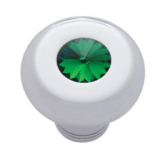 Small Deluxe Dash Knob With Green Crystal